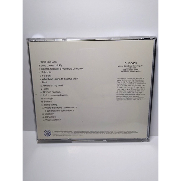 Pet Shop Boys Discography The Complete Singles Collection BMG Club Synth-Pop - Picture 3 of 3